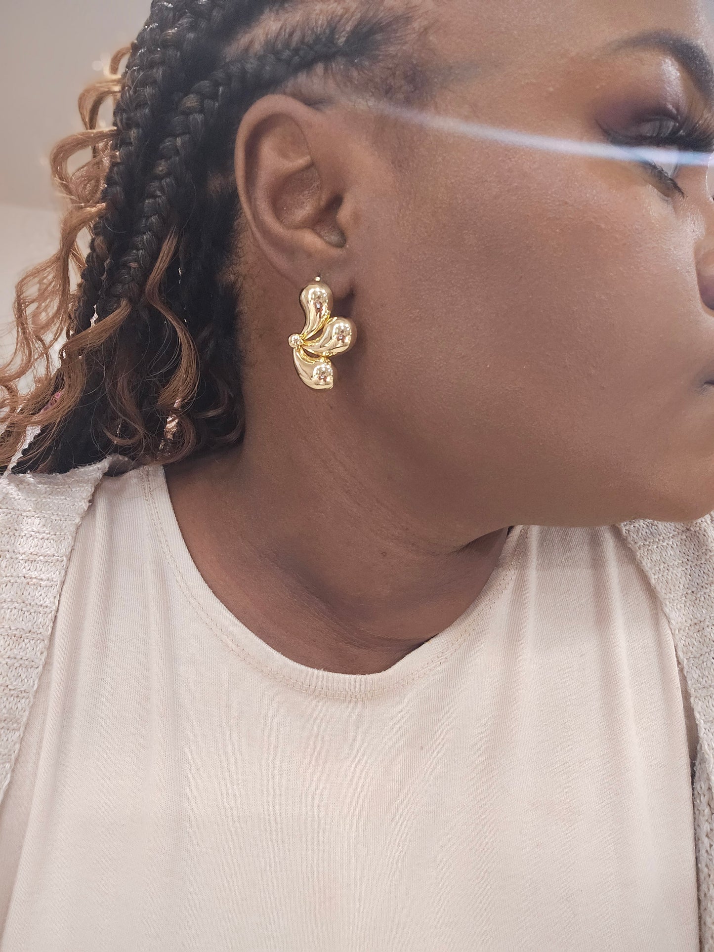"Three Times a Charm" Teardrop Earrings