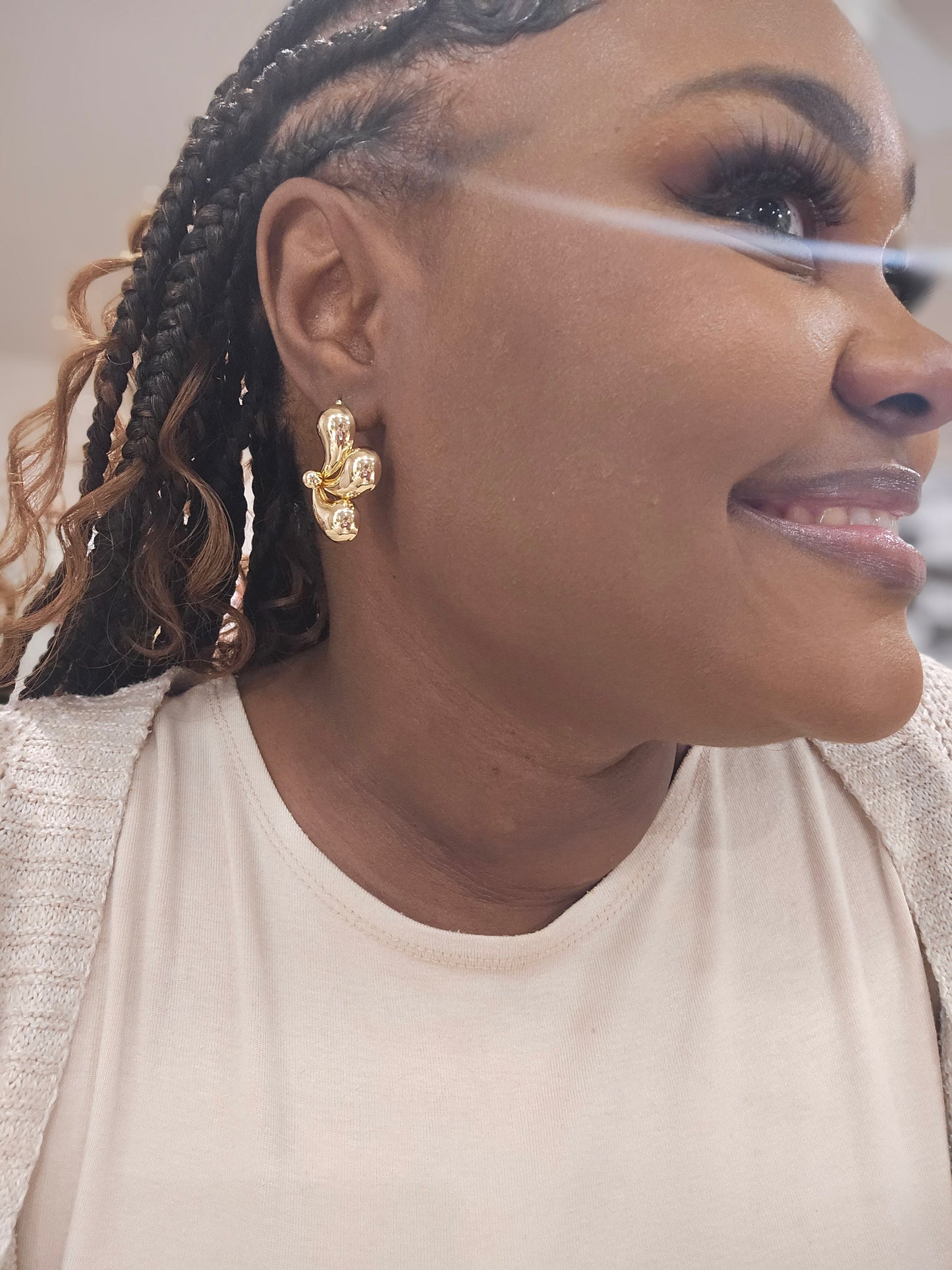 "Three Times a Charm" Teardrop Earrings